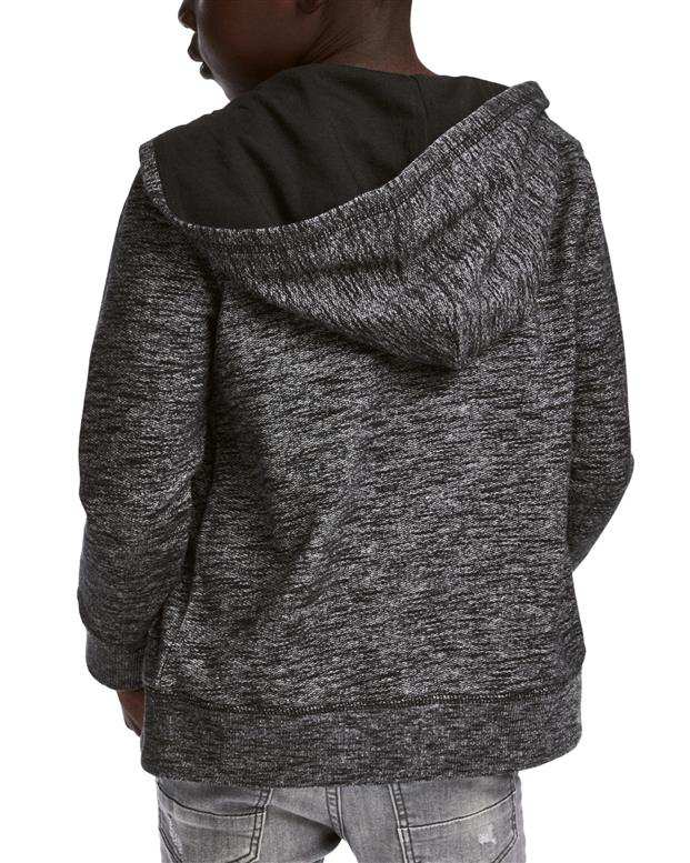 سویشرت پسرانه کلاه‌دار زغالی ملانژ H&M